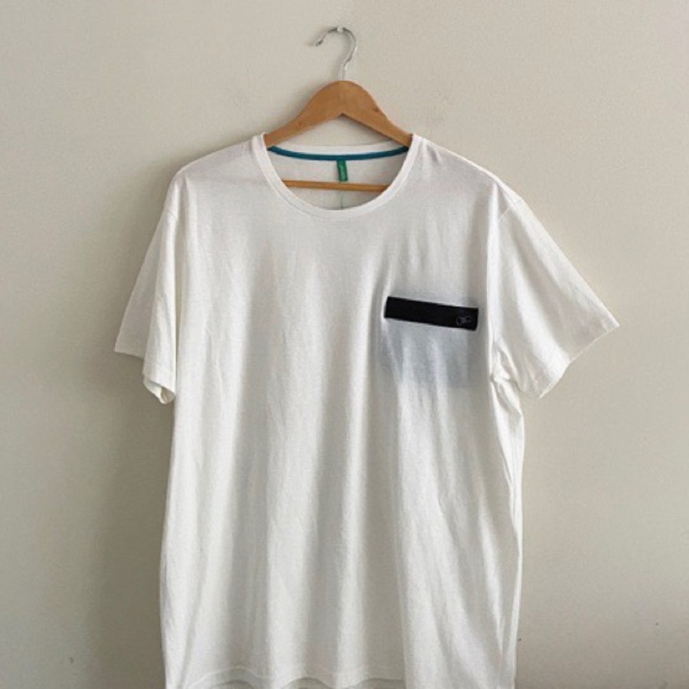 NWT mens Benetton zipper pocket t-shirt size XXL
